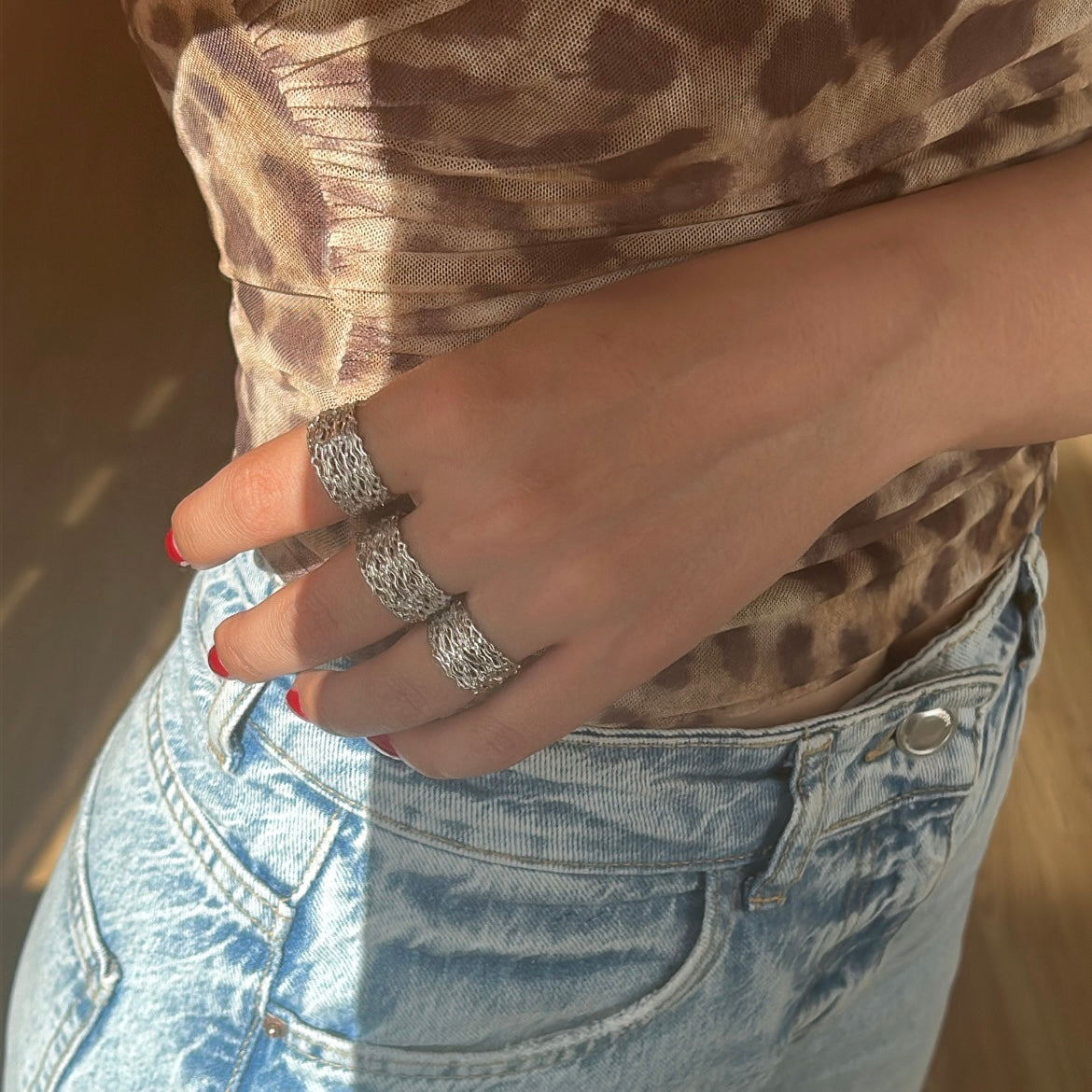 Anillo ajustable de plata, anillo para todos los dedos. Anillos ajustables plateado