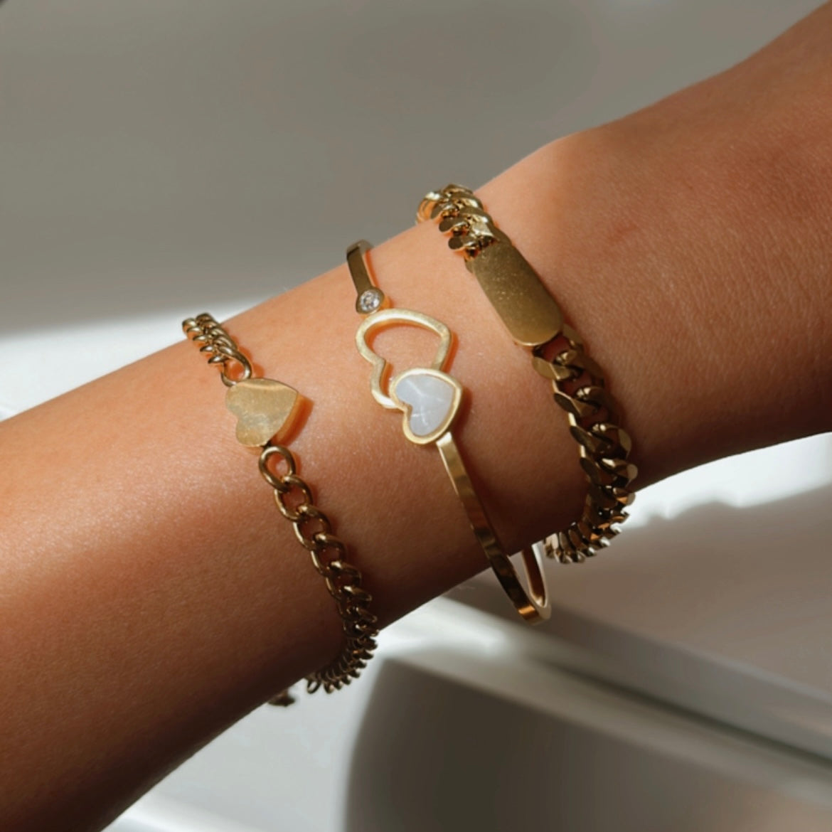 Pulsera Corazón Blanco