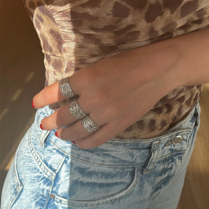 Anillo ajustable de plata, anillo para todos los dedos. Anillos ajustables plateado