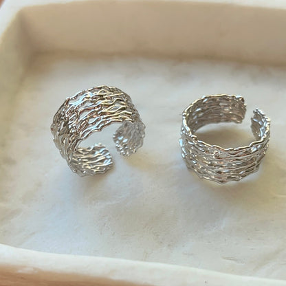 Anillo ajustable de plata, anillo para todos los dedos. Anillos ajustables plateado