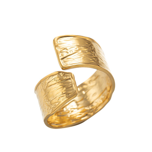 Anillo ajustable chapado en oro 18k. Anillo ajustable para todos los dedos. Anillo ajustable dorado