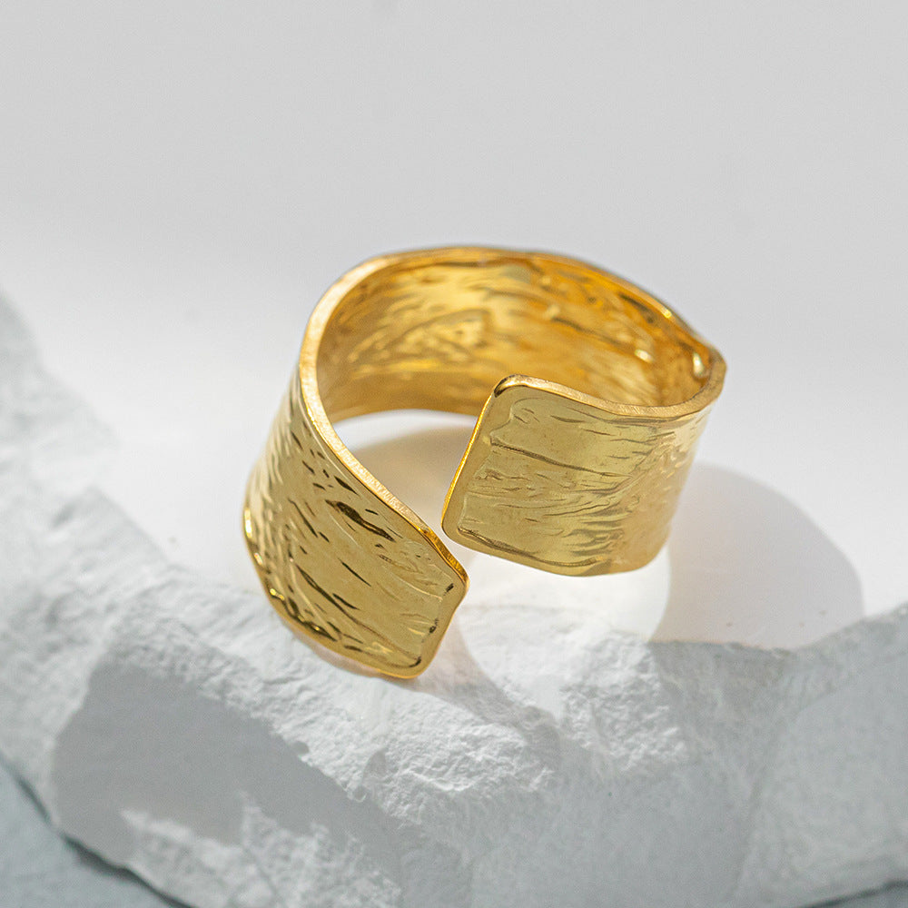 Anillo ajustable chapado en oro 18k. Anillo ajustable para todos los dedos. Anillo ajustable dorado