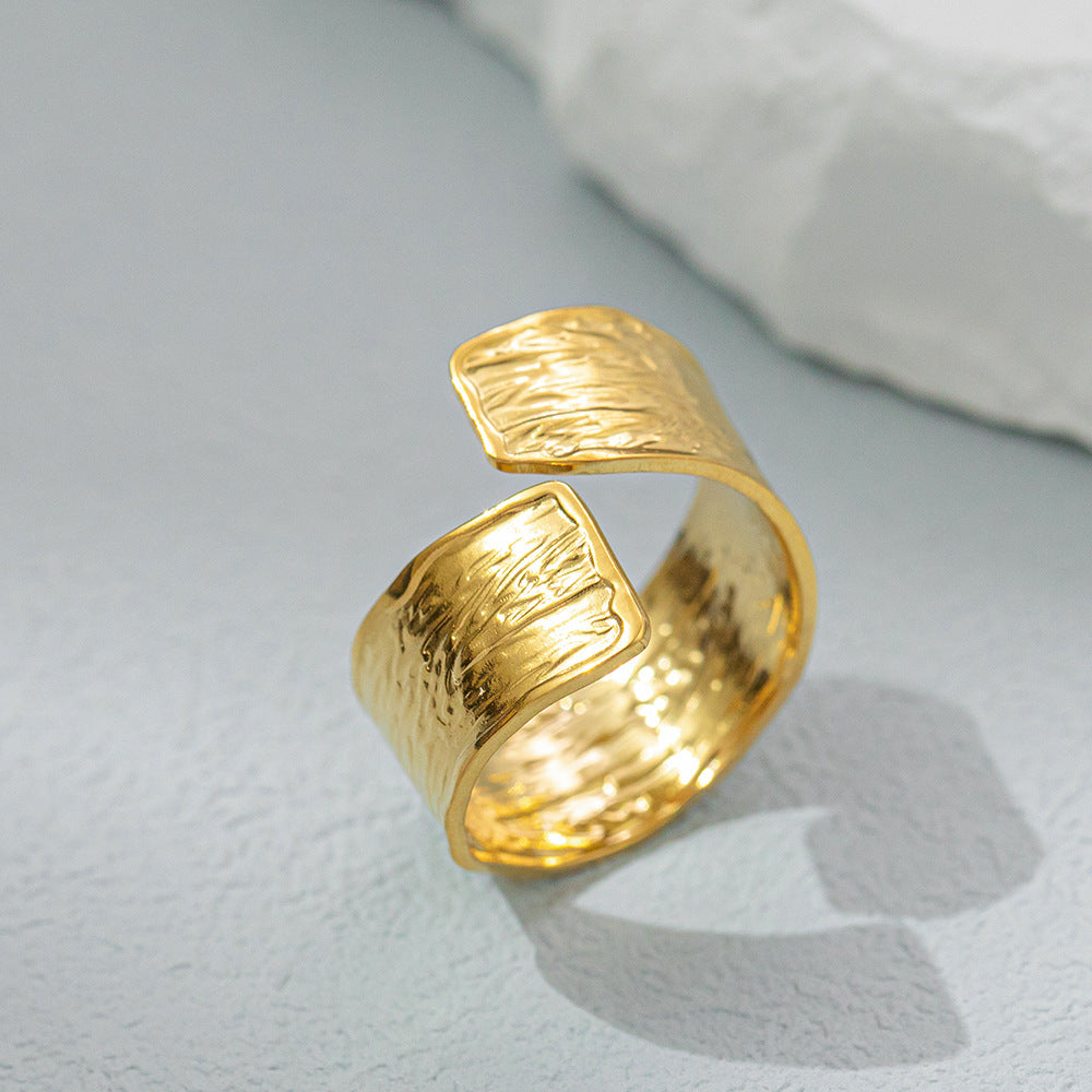Anillo ajustable chapado en oro 18k. Anillo ajustable para todos los dedos. Anillo ajustable dorado