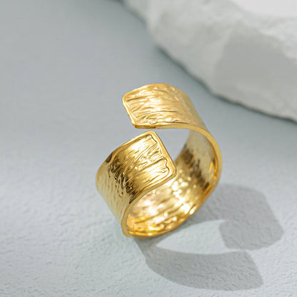 Anillo ajustable chapado en oro 18k. Anillo ajustable para todos los dedos. Anillo ajustable dorado